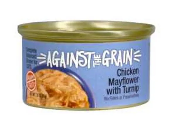 24/2.8 oz. Against The Grain Chicken Mayflower With Turnip Dinner For Cats - Treat